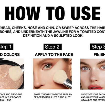 Marble Bronzer Powder – Oil Control & Long-Lasting Finish - Glossorea