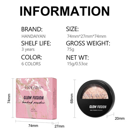 Marble Bronzer Powder – Oil Control & Long-Lasting Finish - Glossorea