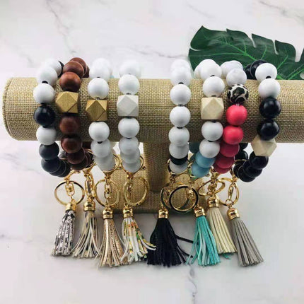Fashion Personalized Key Chain Bracelet Beads - Glossorea