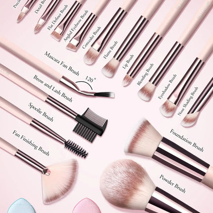 BESTOPE PRO 20PCS Makeup Brush Set with Case - Glossorea
