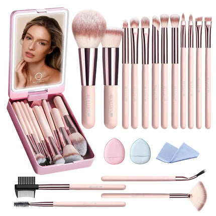 BESTOPE PRO 20PCS Makeup Brush Set with Case - Glossorea