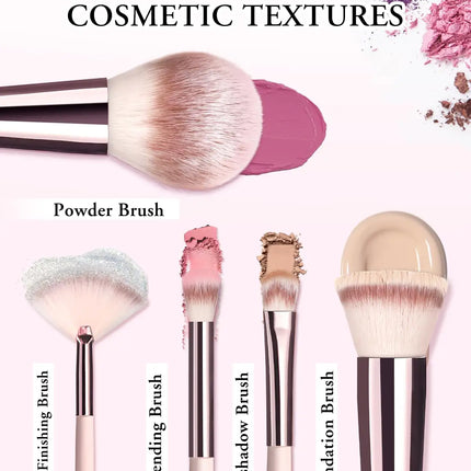 BESTOPE PRO 20PCS Makeup Brush Set with Case - Glossorea