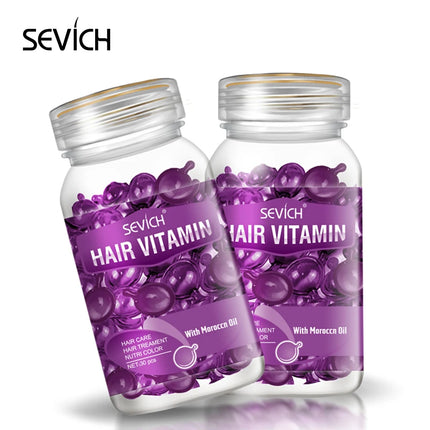 Sevich Hair Vitamin Capsule Set – Keratin & Moroccan Oil Serum (3PCS) - Glossorea