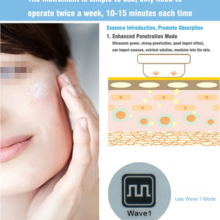 2-in-1 Ultrasonic Facial Massager – Skin Tightening & Body Care - Glossorea