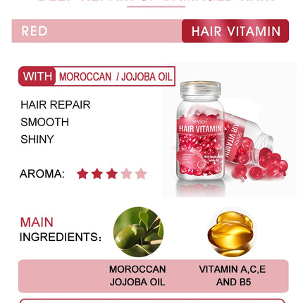 Sevich Hair Vitamin Capsule Set – Keratin & Moroccan Oil Serum (3PCS) - Glossorea
