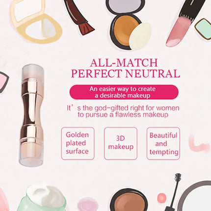4-in-1 Professional Makeup Brush – Foundation, Eyebrow, Shadow, Concealer - Glossorea
