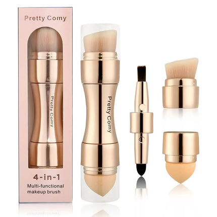 4-in-1 Professional Makeup Brush – Foundation, Eyebrow, Shadow, Concealer - Glossorea