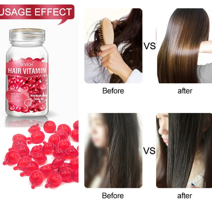 Sevich Hair Vitamin Capsule Set – Keratin & Moroccan Oil Serum (3PCS) - Glossorea