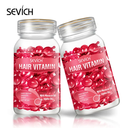 Sevich Hair Vitamin Capsule Set – Keratin & Moroccan Oil Serum (3PCS) - Glossorea