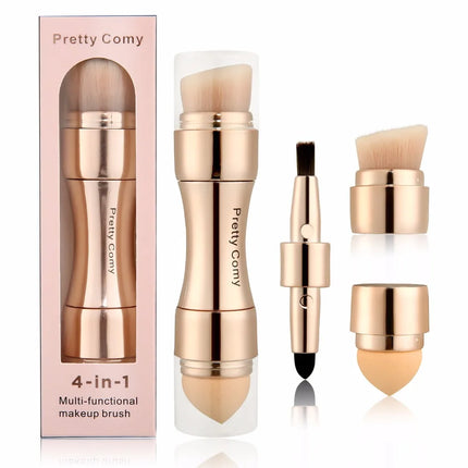 4-in-1 Professional Makeup Brush – Foundation, Eyebrow, Shadow, Concealer - Glossorea