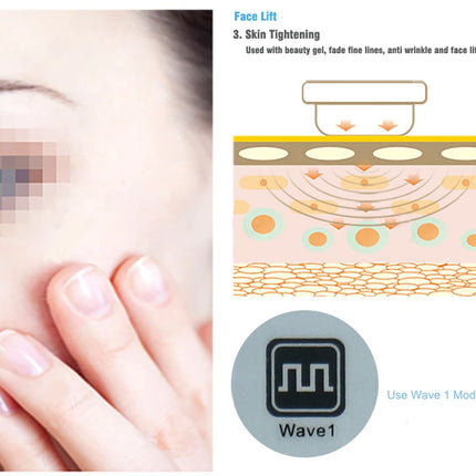 2-in-1 Ultrasonic Facial Massager – Skin Tightening & Body Care - Glossorea