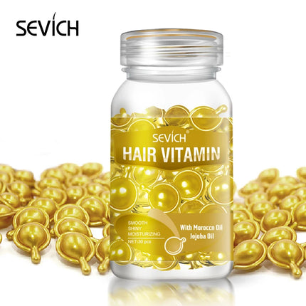 Sevich Hair Vitamin Capsule Set – Keratin & Moroccan Oil Serum (3PCS) - Glossorea