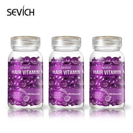 Sevich Hair Vitamin Capsule Set – Keratin & Moroccan Oil Serum (3PCS) - Glossorea