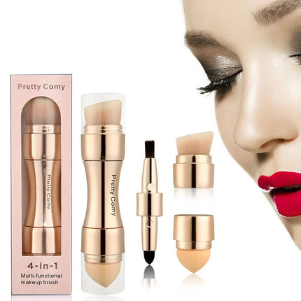 4-in-1 Professional Makeup Brush – Foundation, Eyebrow, Shadow, Concealer - Glossorea