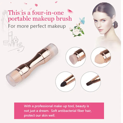 4-in-1 Professional Makeup Brush – Foundation, Eyebrow, Shadow, Concealer - Glossorea