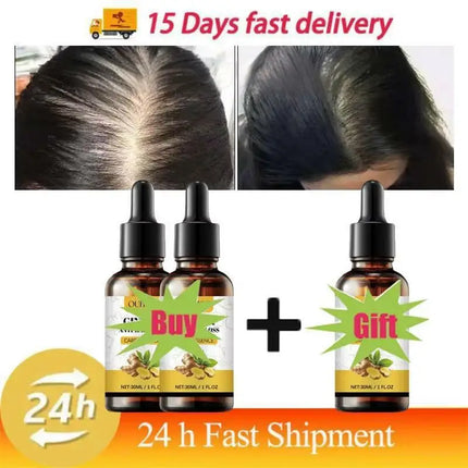 Ginger Hair Growth Oil – Anti-Hair Loss & Regrowth Treatment - Glossorea