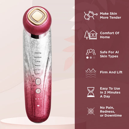 Rechargeable Facial Massager – Neck & Face Beauty Device - Glossorea