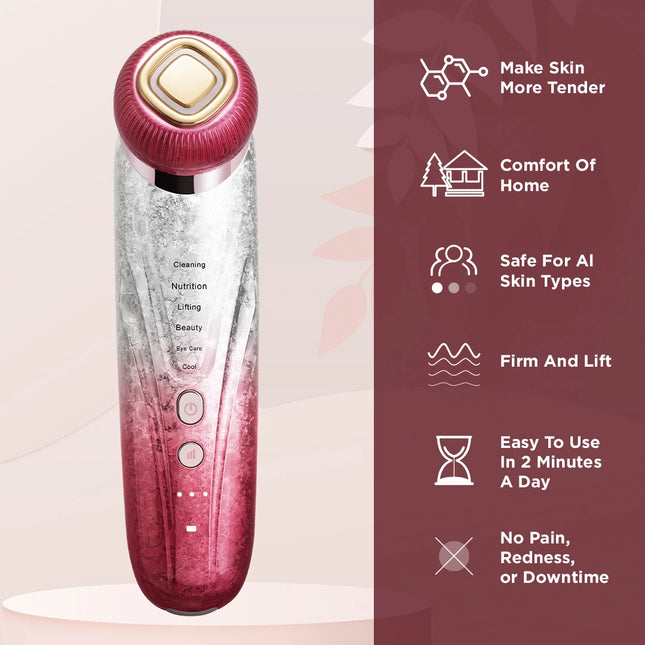 Rechargeable Facial Massager – Neck & Face Beauty Device - Glossorea