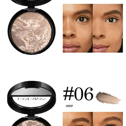 Marble Bronzer Powder – Oil Control & Long-Lasting Finish - Glossorea