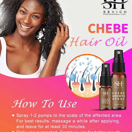 Sevich Chebe Hair Growth Set – Oil, Powder, Serum & Spray - Glossorea