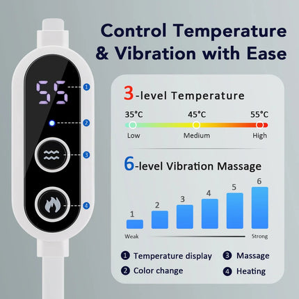 Heated Eye Massager – 6 Modes for Dark Circles & Relaxation - Glossorea