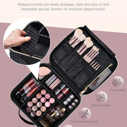 Professional Makeup Brush Bag – Waterproof Travel Organizer - Glossorea