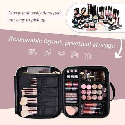 Professional Makeup Brush Bag – Waterproof Travel Organizer - Glossorea