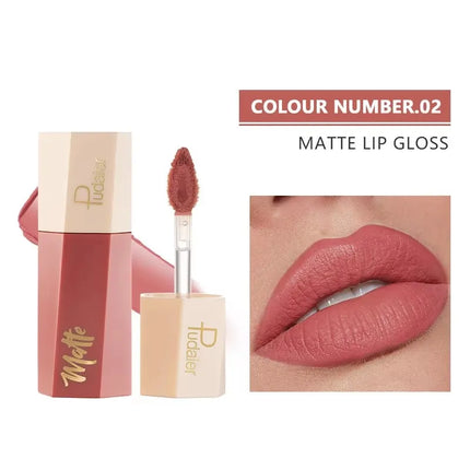14-Color Matte Waterproof Liquid Lipstick Set - Glossorea