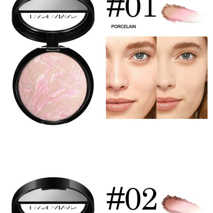 Marble Bronzer Powder – Oil Control & Long-Lasting Finish - Glossorea