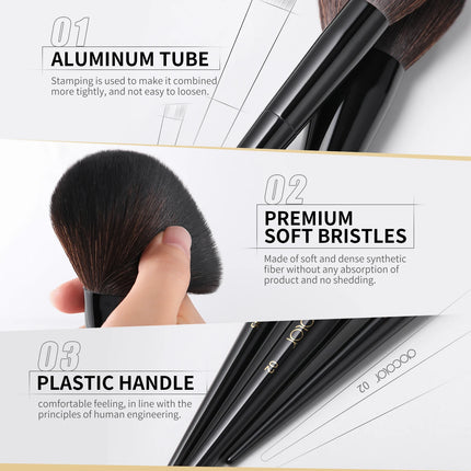 Docolor Professional Makeup Brush Set – 10 to 30pcs - Glossorea