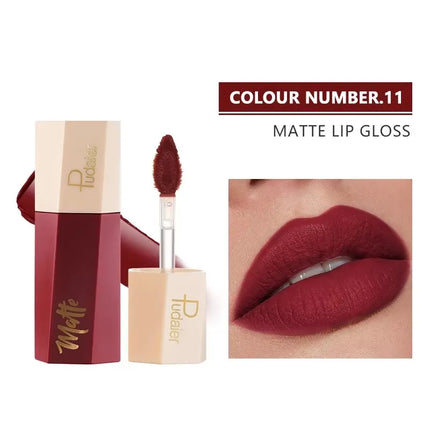 14-Color Matte Waterproof Liquid Lipstick Set - Glossorea