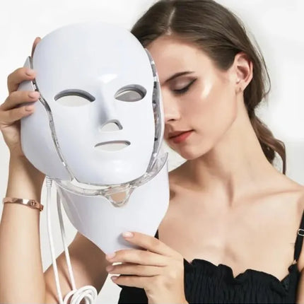 LED 7-Color Light Therapy Facial Mask – Skin Firming & Whitening - Glossorea