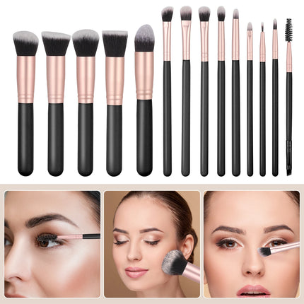 14PCS Professional Makeup Brush Set with Holder - Glossorea
