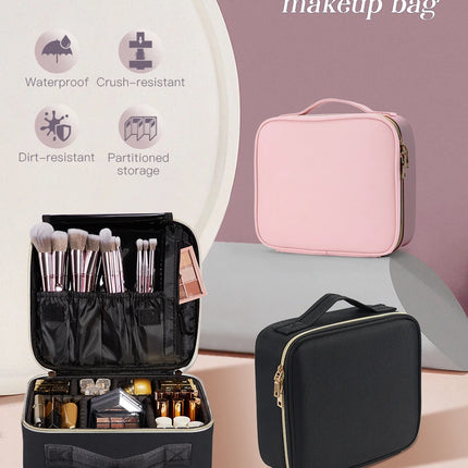 Professional Makeup Brush Bag – Waterproof Travel Organizer - Glossorea