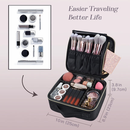 Professional Makeup Brush Bag – Waterproof Travel Organizer - Glossorea