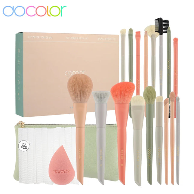 Docolor Professional Makeup Brush Set – 10 to 30pcs - Glossorea