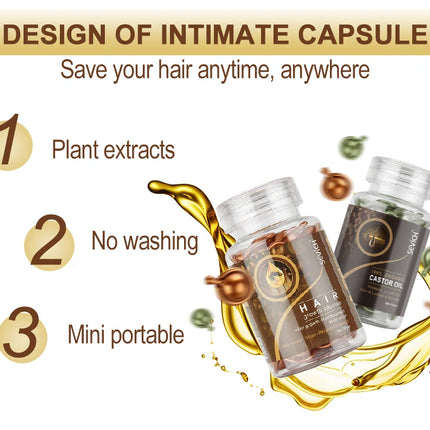 30PCS Hair Growth Oil Capsules – Natural, Moisturizing & Restorative - Glossorea
