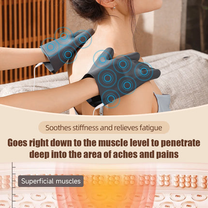 EMS Massage Gloves – TENS Muscle Stimulator with Remote - Glossorea