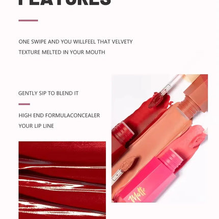 14-Color Matte Waterproof Liquid Lipstick Set - Glossorea