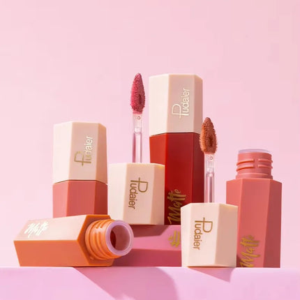 14-Color Matte Waterproof Liquid Lipstick Set - Glossorea