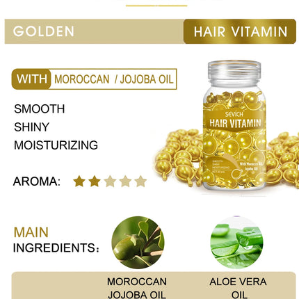 Sevich Vitamin Hair Capsules – Keratin & Moroccan Oil Anti-Hair Loss - Glossorea