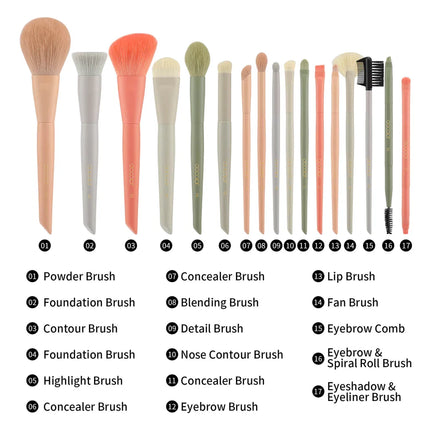 Docolor Professional Makeup Brush Set – 10 to 30pcs - Glossorea