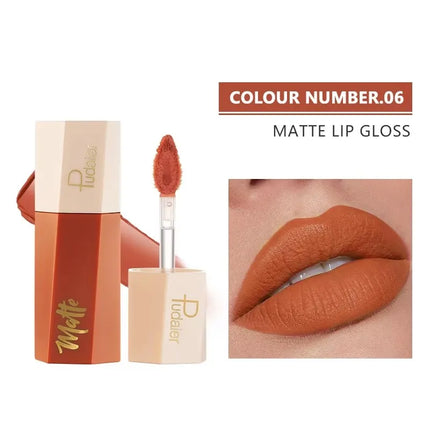 14-Color Matte Waterproof Liquid Lipstick Set - Glossorea