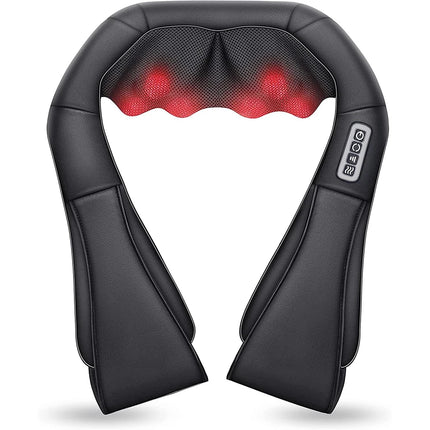 Shiatsu Neck & Shoulder Massager – Heated Deep Kneading Pillow - Glossorea