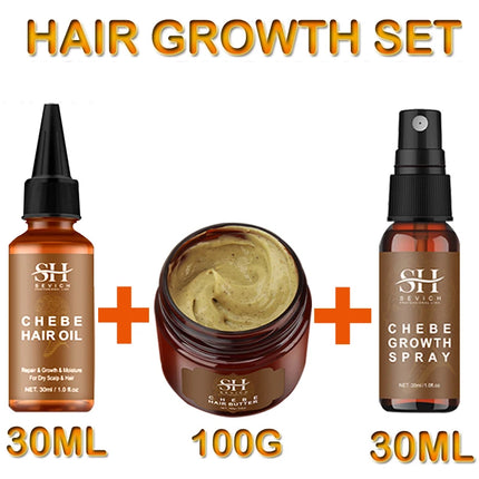 Sevich Chebe Hair Growth Set – Oil, Powder, Serum & Spray - Glossorea