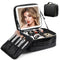 Travel Makeup Bag with LED Mirror & Adjustable Dividers - Glossorea