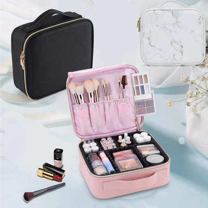Professional Makeup Brush Bag – Waterproof Travel Organizer - Glossorea