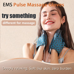 EMS Massage Gloves – TENS Muscle Stimulator with Remote - Glossorea
