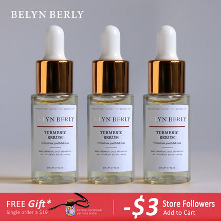 BELYN BERLY Turmeric Serum – Dark Spot Fade & Moisturizing (3pcs) - Glossorea