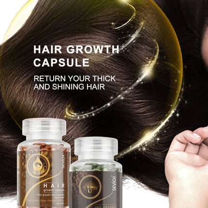 30PCS Hair Growth Oil Capsules – Natural, Moisturizing & Restorative - Glossorea
